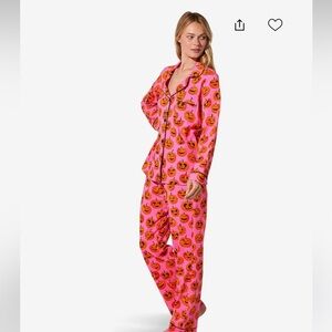 Bedhead PJs Pumpkin Print Stretch Pajama Set Size 3X Halloween Sleepwear